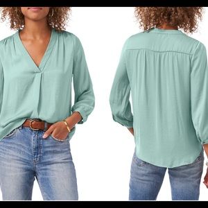 Vince Camuto V Neck Blouse
